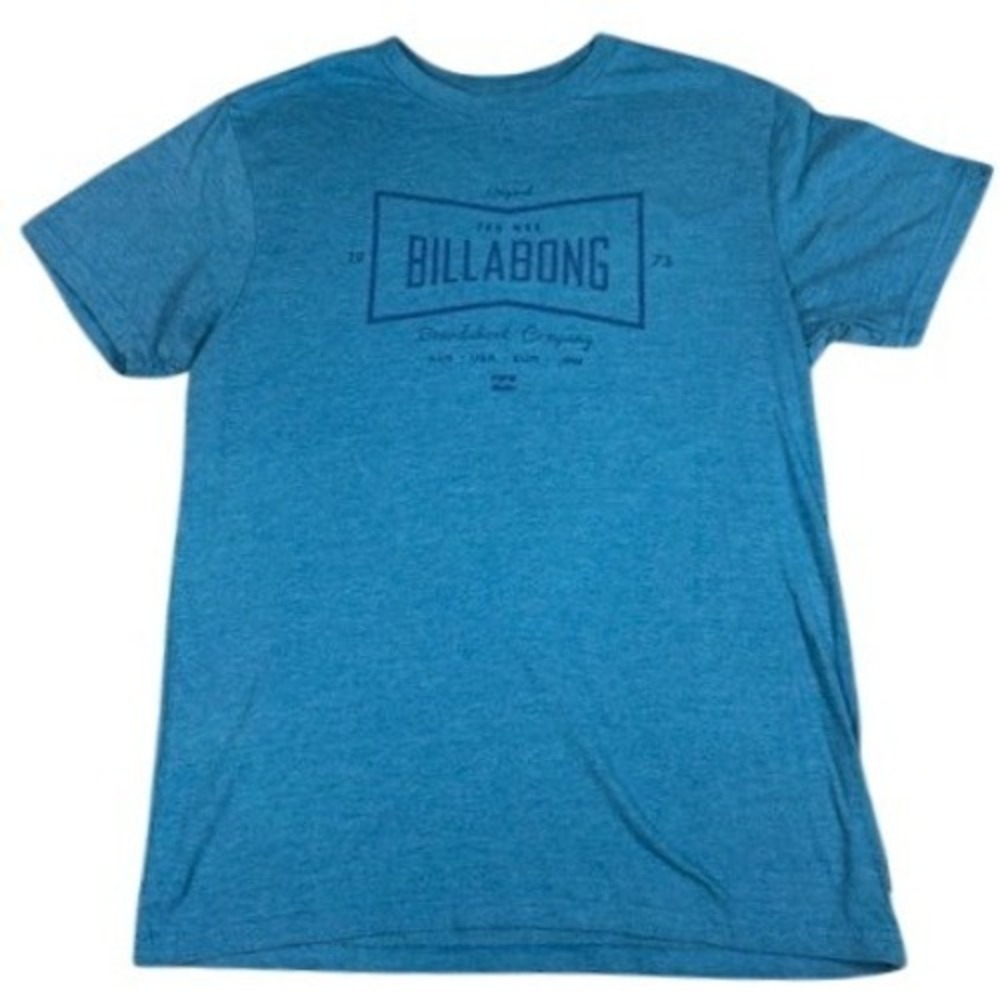 Billabong T-Shirt Mens Medium Blue Tailored Fit‎ Graphic Short Sleeve Heathered